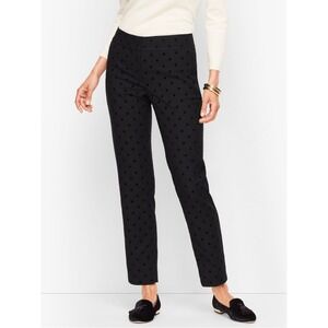 Soft Surroundings Petite Dottie Pants PXL Black Polka Dot Straight Leg